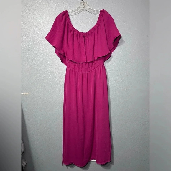 dRA Los Angeles Women’s Off Shoulder Dress NWT Sz M Wedding Cocktail Party Midi - Picture 4 of 10